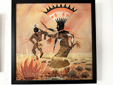 MEDICINE CROW ORIGINAL SAND PAINTING ON BOARD APACHE MOUNTAIN SPIRIT DANCERS for sale  Shipping to South Africa
