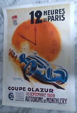 Affiche automobile lithographi d'occasion  Carcassonne