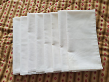 8 servilletas de marfil de color liso dobladillo cosido a mano de 18,5" cuadrado sin diseño segunda mano  Embacar hacia Argentina