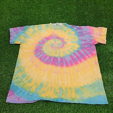 Camisa vintage boêmia arco-íris espiral tie-dye 3XL-Short tamanho grande 30x31 hippie comprar usado  Enviando para Brazil