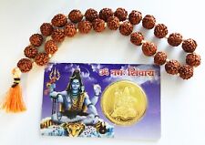 Pulsera Rudraksha 27 cuentas oración mala + tarjeta de cajero automático Shiva segunda mano  Embacar hacia Argentina