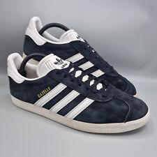 Used, ADIDAS Gazelle Size UK 9 Mens Black White Suede Striped Lace Up Low Shoes for sale  Shipping to South Africa