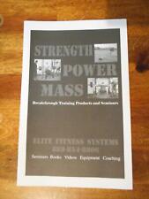 ELITE FITNESS SYSTEMS culturismo musculo equipo manual de videos catálogo 2000 segunda mano  Embacar hacia Argentina
