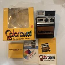 Cámara Polaroid instantánea Kodak Colorburst 100 vintage con caja manual y película, usado segunda mano  Embacar hacia Argentina