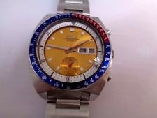 Seiko cronógrafo relógio masculino dia e data mostrador dourado pepsi 6139-6002 Sn. 564334 comprar usado  Enviando para Brazil