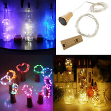 Batería Energía Solar LED String Lights Cobre Corcho Cable Vino Botella Lámpara, usado comprar usado  Enviando para Brazil