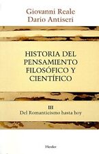 HISTORIA DEL PENSAMIENTO FILOSOFICO Y CIENTIFICO III: DEL Por Giovanni Reale, usado comprar usado  Enviando para Brazil