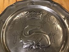 Pewter plate french for sale  GREAT YARMOUTH
