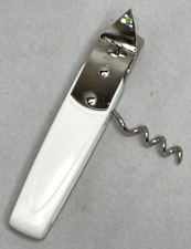 Vintage EKCO USA White Bottle Can Opener Retractable Wine Corkscrew Camping Tool for sale  Shipping to South Africa