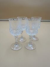 Usado, CONJUNTO DE 4 óculos cordiais Cristal d'Arques LONGCHAMP CLEAR 4-5/8"; Excelente comprar usado  Enviando para Brazil
