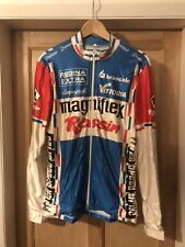 RETRO LONG SLEEVE CYCLING JERSEY MAGNIFLEX ROSSIN  L  40" CHEST WORN for sale  Shipping to South Africa
