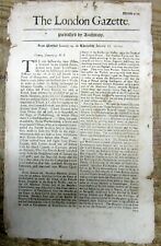 Usado, Jornal 1706 London Gazette com 320 anos de idade ESCRAVA NEGRA FUGITIVA recompensa AD  comprar usado  Enviando para Brazil