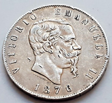 5 lire argento vittorio emanuele ii 1878 usato  Fiumicino