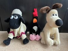 Used, Wallace and Gromit. Feathers, Shaun Sheep, Gromit. Aardman Stuffed Soft Toy. for sale  HUDDERSFIELD