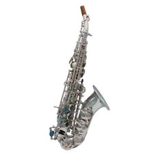 Usado, Música oriental estilo Yani totalmente banhado a prata Saxofone Soprano curvo sax soprano comprar usado  Enviando para Brazil
