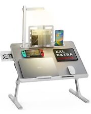 Bandeja de cama para laptop mesa com luz de mesa LED, suporte ajustável para laptop cama (CINZA) comprar usado  Enviando para Brazil