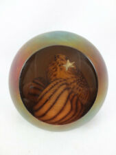 1981 Stuart Abelman Mountain Star Moon Paperweight Iridescent Art Glass Signed , used for sale  Shipping to South Africa