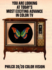 1964 PHILCO 20/20 COLOR T.V. ANÚNCIO IMPRESSO, ANÚNCIO DE ENTRETENIMENTO DE TELEVISÃO PARA CONSOLE DOMÉSTICO comprar usado  Enviando para Brazil