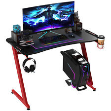 HOMCOM Gaming Desk with Gamepad Holder Cup Holder Headphone Hook Home Office for sale  Shipping to South Africa