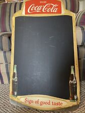 Vintage Cardboard  Coca Cola Chalkboard Menu Sign Rare Soda Coke Antique Old, used for sale  Shipping to South Africa