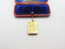 9ct Yellow Gold Floral Swirl Pattern Book Locket Pendant 1975 Birmingham Vintage for sale  Shipping to South Africa