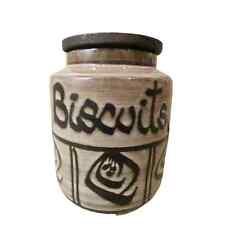 Wellhouse Studio Pottery Biscuits Jar Container Canister Brixham Paignton  for sale  Shipping to South Africa
