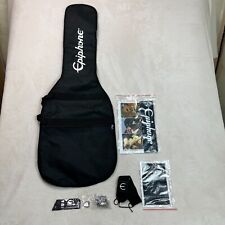 Epiphone Solid Black Travel Body Bass Guitar Gig Bag 40" L w/ Accessories, used for sale  Shipping to South Africa