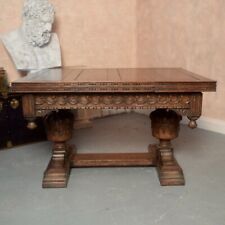 Used, Antique Carved Oak Dining Table Extending 6 Seater for sale  Shipping to South Africa