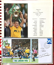 Futebol Celtic Henrik Larrson Final 2001 League Cup capa assinada exibição P21 comprar usado  Enviando para Brazil