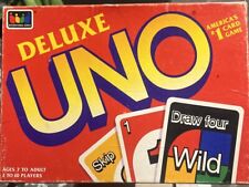 Deluxe UNO - America's #1 jogo de cartas com bandeja e bloco de pontuação por Mattel 1993 comprar usado  Enviando para Brazil