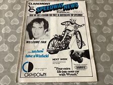 Speedway programme. claremont for sale  EXMOUTH