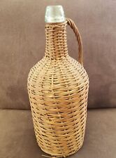 Vintage wicker wrapped for sale  South Paris