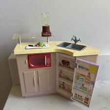 Muebles para casa de muñecas Mattel 2007 cocina doble cara microondas nevera fregadero segunda mano  Embacar hacia Argentina