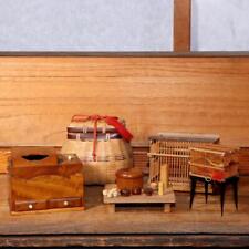 enfeite de móveis em miniatura de luxo casa de bonecas madeira japonesa com caixa WO293 comprar usado  Enviando para Brazil