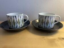TWO Rörstrand CURTIS Coffee Cups & Saucers for sale  Shipping to South Africa