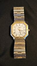 Vintage 1980 Longines Tank Octagonal Branco Romano Mostrador Relógio Feminino Quartzo, usado comprar usado  Enviando para Brazil