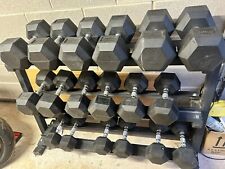 Hex dumbell set for sale  RICHMOND