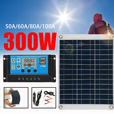 300W Solar Panel 12V Battery Charger + 50A-100A Caravan Boat Controller for sale  Shipping to South Africa