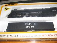 Locomotiva Bachman escala HO norte 4-8-4 Santa Fé com fumaça realista #660 comprar usado  Enviando para Brazil