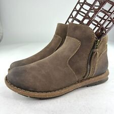 BORN Thia Taupe Suede Fashion Ankle Boots US 10 Women's double  Zip Booties for sale  Shipping to South Africa