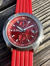 Usado, a_line “aroha” relógio masculino cronógrafo aço inoxidável pulseira de silicone vermelha comprar usado  Enviando para Brazil