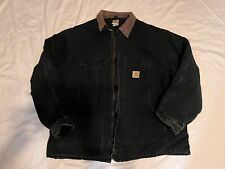 Vintage VTG Carhartt Black Arctic Quilt Detroit Duck Lined Work Jacket USA Mens for sale  Shipping to South Africa