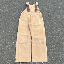 Vintage brown Carhartt work wear bib overalls work wear carpenter pants  for sale  Shipping to South Africa
