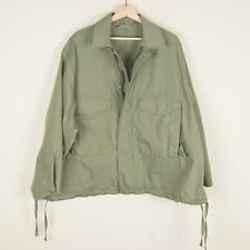 BEAMS Loose Military Blouson Green Cotton Blend Full Zip Snap Jacket Mens Sz M for sale  Shipping to South Africa