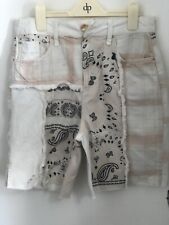 Pantalones cortos unisex River Island con estampado de cachemira crema Bermudas - talla 10 segunda mano  Embacar hacia Argentina