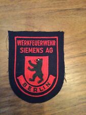 Patch werkfeuerwehr siemens gebraucht kaufen  München