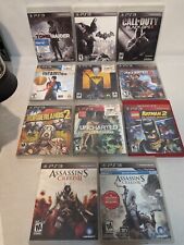 Used, Lot 11 PS3 Games w Manual Borderlands 2 Assasins Creed Uncharted Batman Metro + for sale  Shipping to South Africa