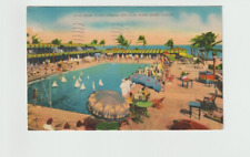 Miami Beach Fl~Roney Plaza Cabana Sun Club~Linen Postcard for sale  Shipping to South Africa