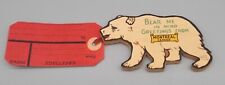 Cartão postal antigo vintage lembrança de madeira urso polar "Bear Me In Mind" raro! comprar usado  Enviando para Brazil
