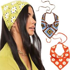 2 piezas diadema de crochet para mujer pañuelos de tejido turbante cinta elástica para el cabello accesorios segunda mano  Embacar hacia Argentina